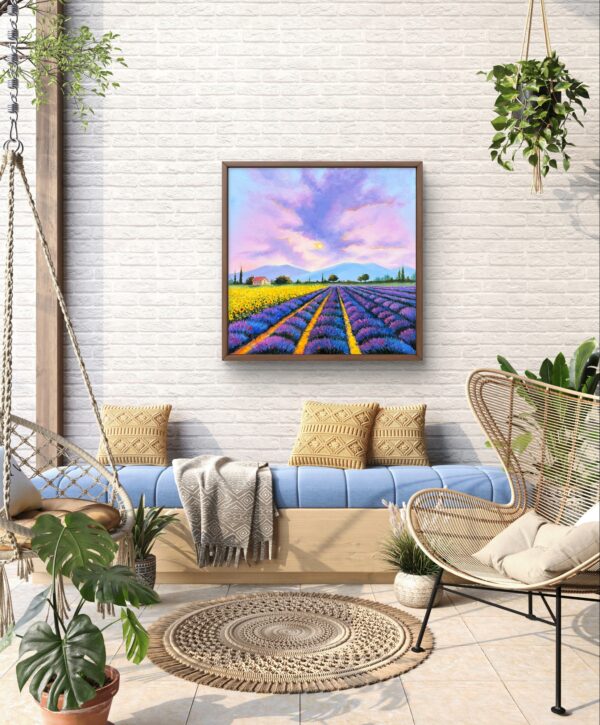 Tuscany Lavender & Sunflower Field Painting