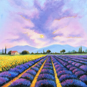Tuscany Lavender & Sunflower Field Painting