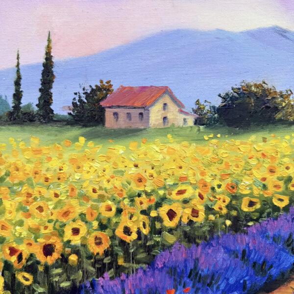 Tuscany Lavender & Sunflower Field Painting