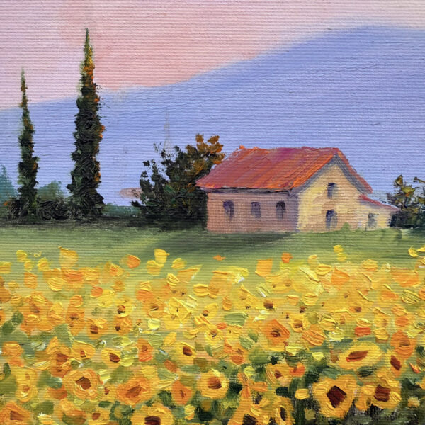 Tuscany Lavender & Sunflower Field Painting