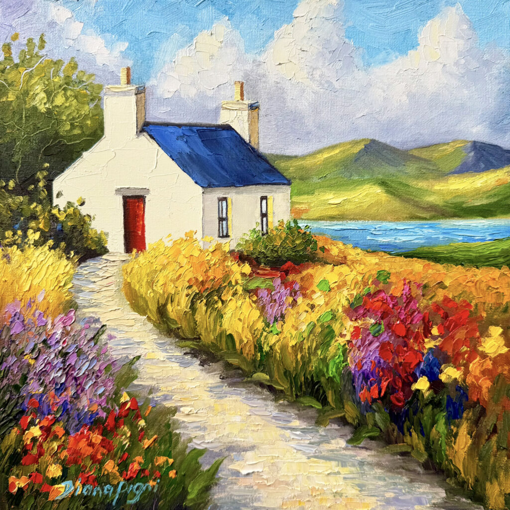Irish Cottage Oil Painting