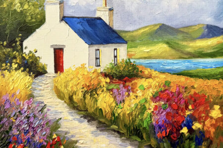 Irish Cottage Oil Painting