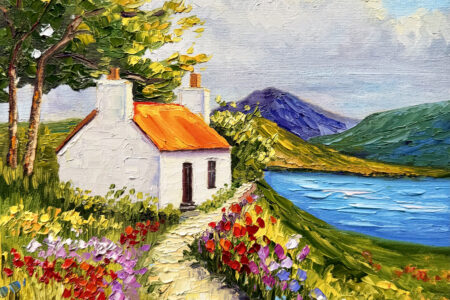 Ireland Cottage Oil Painting