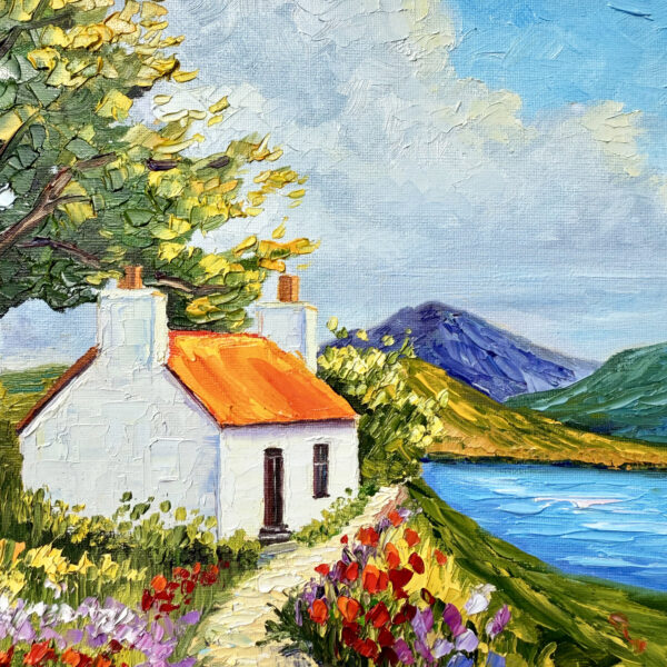 Ireland Cottage Oil Painting