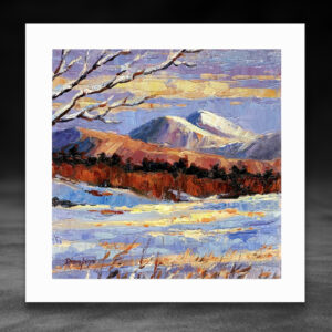 Vermont Mountain Impasto Oil Painting