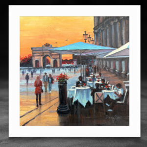 Paris Cafe Marly Oil Painting