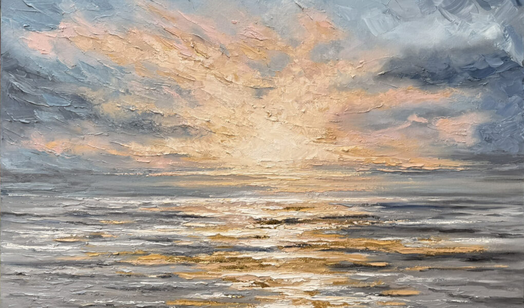 Abstract Ocean Textured Oil Painting